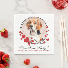 Beagle Hunde Haustier Hochzeit Napkins mit Hunden Serviette