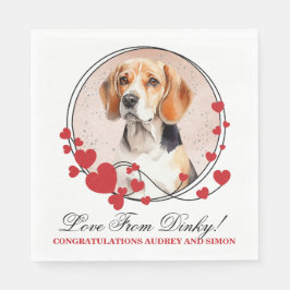 Beagle Hunde Haustier Hochzeit Napkins mit Hunden Serviette