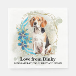 Beagle Hunde Haustier Hochzeit Napkins mit Hunden  Serviette