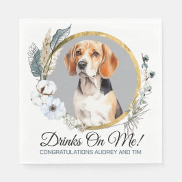 Beagle Hunde Haustier Hochzeit Napkins mit Hunden Serviette