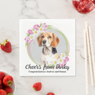Beagle Hunde Haustier Hochzeit Napkins mit Hunden  Serviette