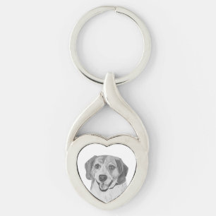 Beagle Hunde Herzkette Schlüsselanhänger
