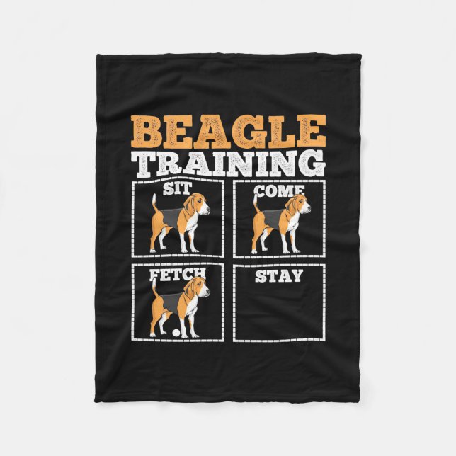 Beagle Hunde-Training Hund Fleecedecke (Vorderseite)