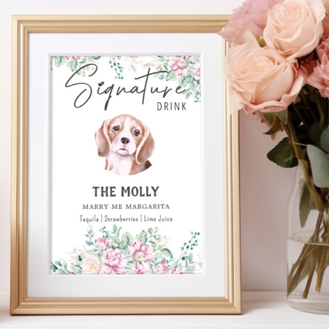 Beagle Hunde Unterschrift Trinkzeichen Poster (Von Creator hochgeladen)