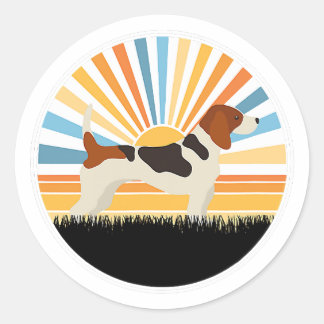 Beagle - Hundebüt Runder Aufkleber