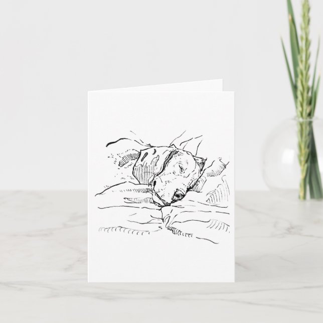 Beagle-Hundefan Illustration  Karte (Vorderseite)