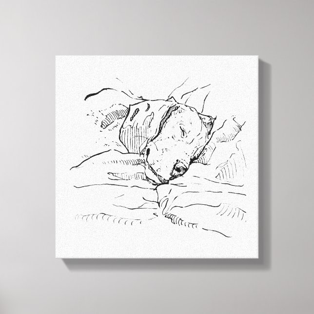 Beagle-Hundefan Illustration  Leinwanddruck (Vorderseite)