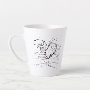 Beagle-Hundefan Illustration Milchtasse