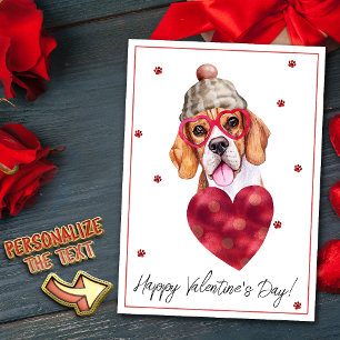 Beagle-Hundefreund Valentinsgeschenk Feiertagskarte