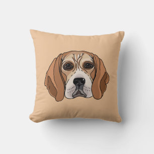 Beagle-Hundeillustrations-Kissen Kissen