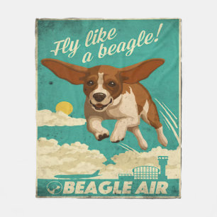 Beagle Hundeluft Fleecedecke