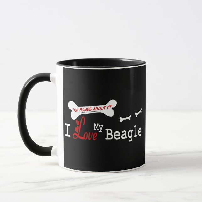 Beagle (I Liebe) Tasse (Links)
