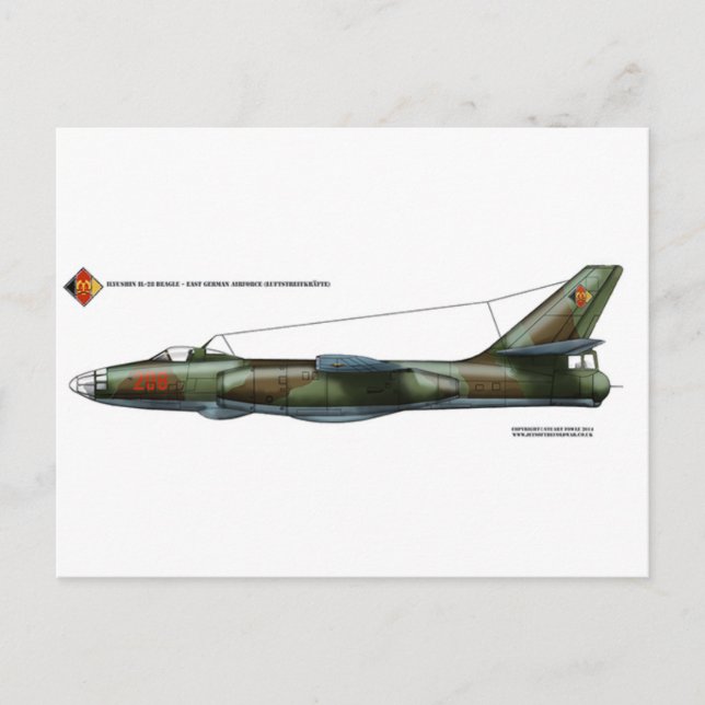 Beagle Ilyushin Il-28 Postkarte (Vorderseite)