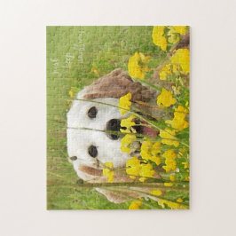 Beagle in Blume behalte nur, Ermutigung zu erstick