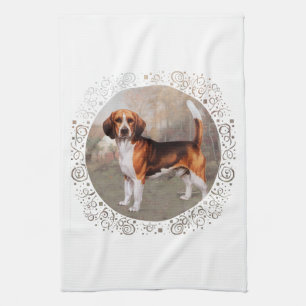 Beagle in ländlicher Umgebung Handtuch