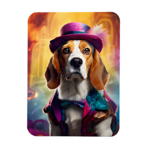 Beagle in lebendiger Kostüm Magnet