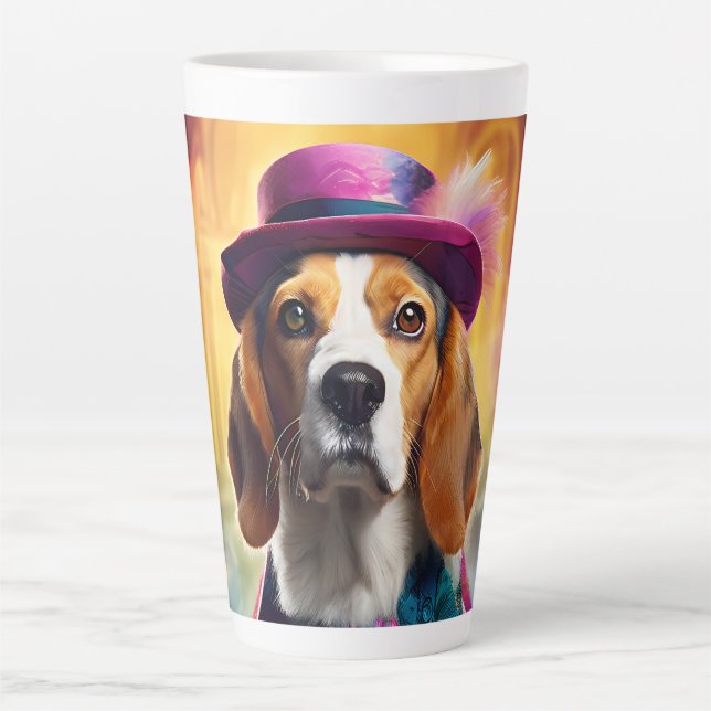 Beagle in lebendiger Kostüm Milchtasse (Vorderseite)