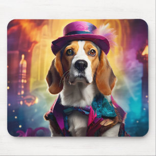 Beagle in lebendiger Kostüm Mousepad