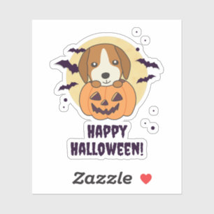 Beagle in Pumpkin Sweet Hunde glückliche Halloween Aufkleber