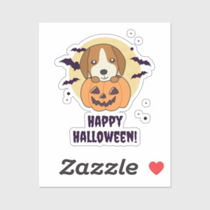 Beagle in Pumpkin Sweet Hunde glückliche Halloween Aufkleber