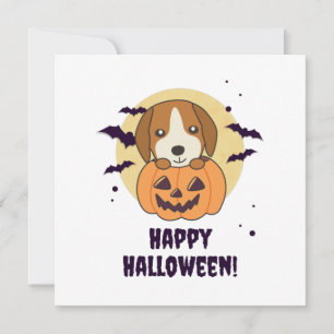 Beagle in Pumpkin Sweet Hunde glückliche Halloween Einladung