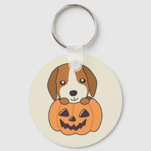 Beagle in Pumpkin Sweet Hunde Happy Halloween Keyc Schlüsselanhänger