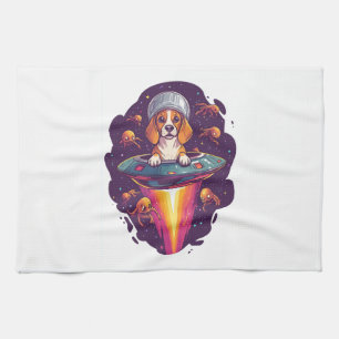 Beagle � Intergalaktisches Hunde-Treffen Geschirrtuch