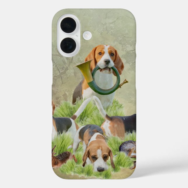Beagle iPhone 16 Hülle (Rückseite)