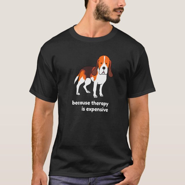 Beagle ist teuer Adoptier Dont Shop T-Shirt (Vorderseite)