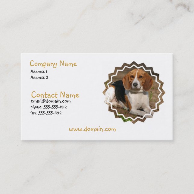 Beagle-Jagdhund-Hundegeschäfts-Karte Visitenkarte (Vorderseite)