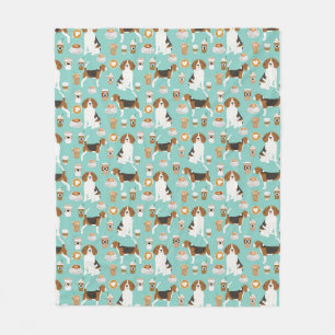 Beagle-Kaffeeschwanz-Blanken Fleecedecke