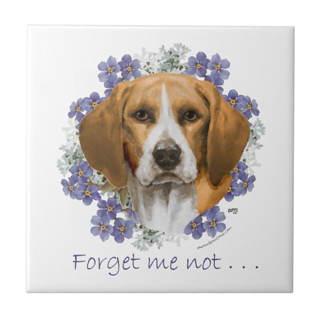 Beagle Keepake Fliese (Vorderseite)