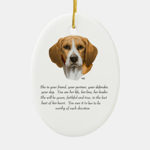 Beagle Keepake Keramikornament