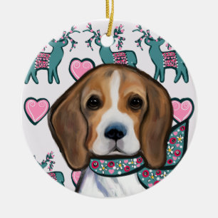 Beagle keramik ornament