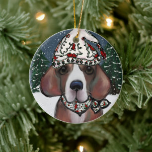 Beagle Keramik Ornament