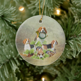 Beagle Keramik Ornament