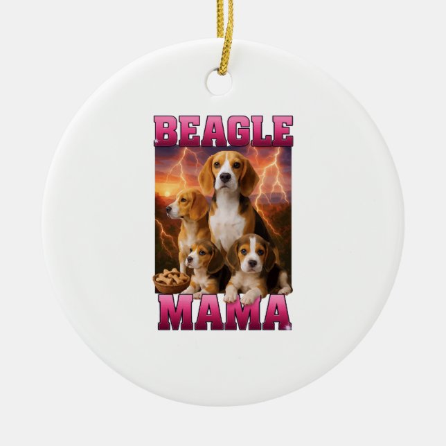 Beagle  keramik ornament (Vorne)