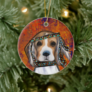 Beagle keramik ornament