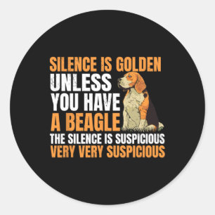 Beagle Kleiner Hund Jagd Haustierzüchter Stille Runder Aufkleber