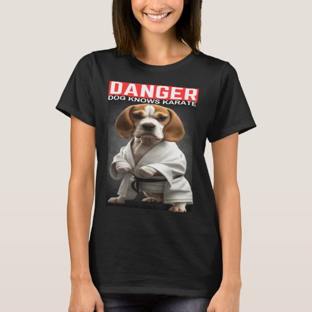 Beagle knows Karate T-Shirt (Vorderseite)