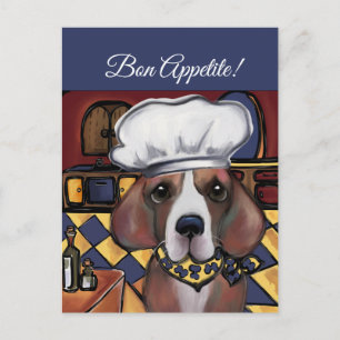 BEAGLE-KOCH FEIERTAGSPOSTKARTE