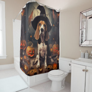 Beagle-Kürbisse Halloween Gruselig Duschvorhang