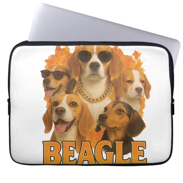 Beagle Laptopschutzhülle (Vorderseite)