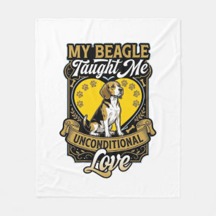 Beagle lehrte mich bedingungslose Liebe Hundeherz Fleecedecke