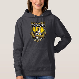 Beagle lehrte mich bedingungslose Liebe Hundeherz Hoodie