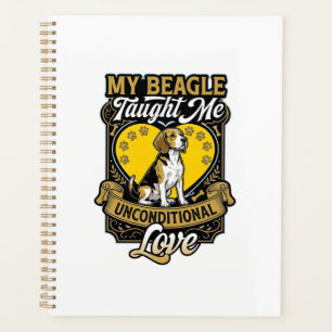 Beagle lehrte mich bedingungslose Liebe Hundeherz Planer