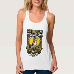 Beagle lehrte mich bedingungslose Liebe Hundeherz Tank Top