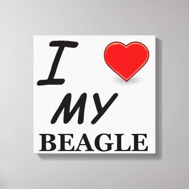 Beagle Liebe Leinwanddruck (Vorderseite)