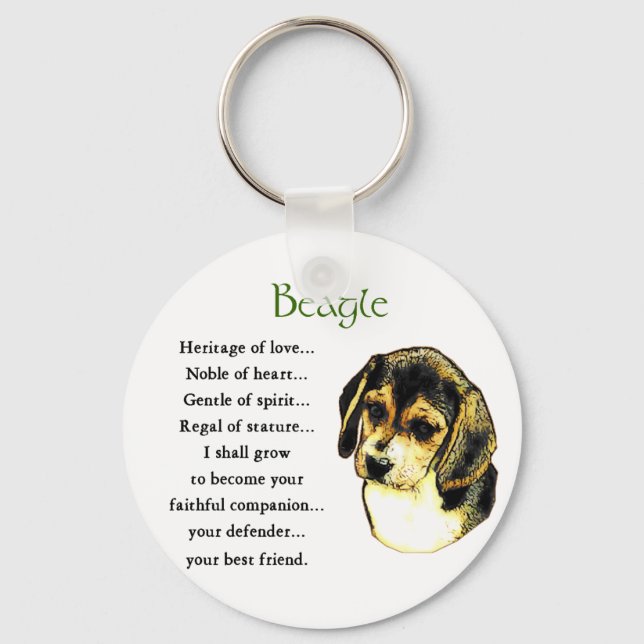 Beagle Liebhaber Geschenke Schlüsselanhänger (Vorderseite)