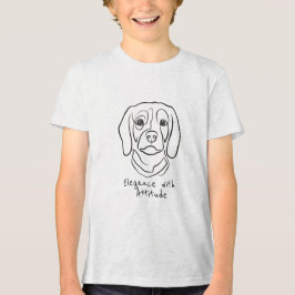 Beagle Line Art, Elegance with Attitude Tri-Blend Shirt